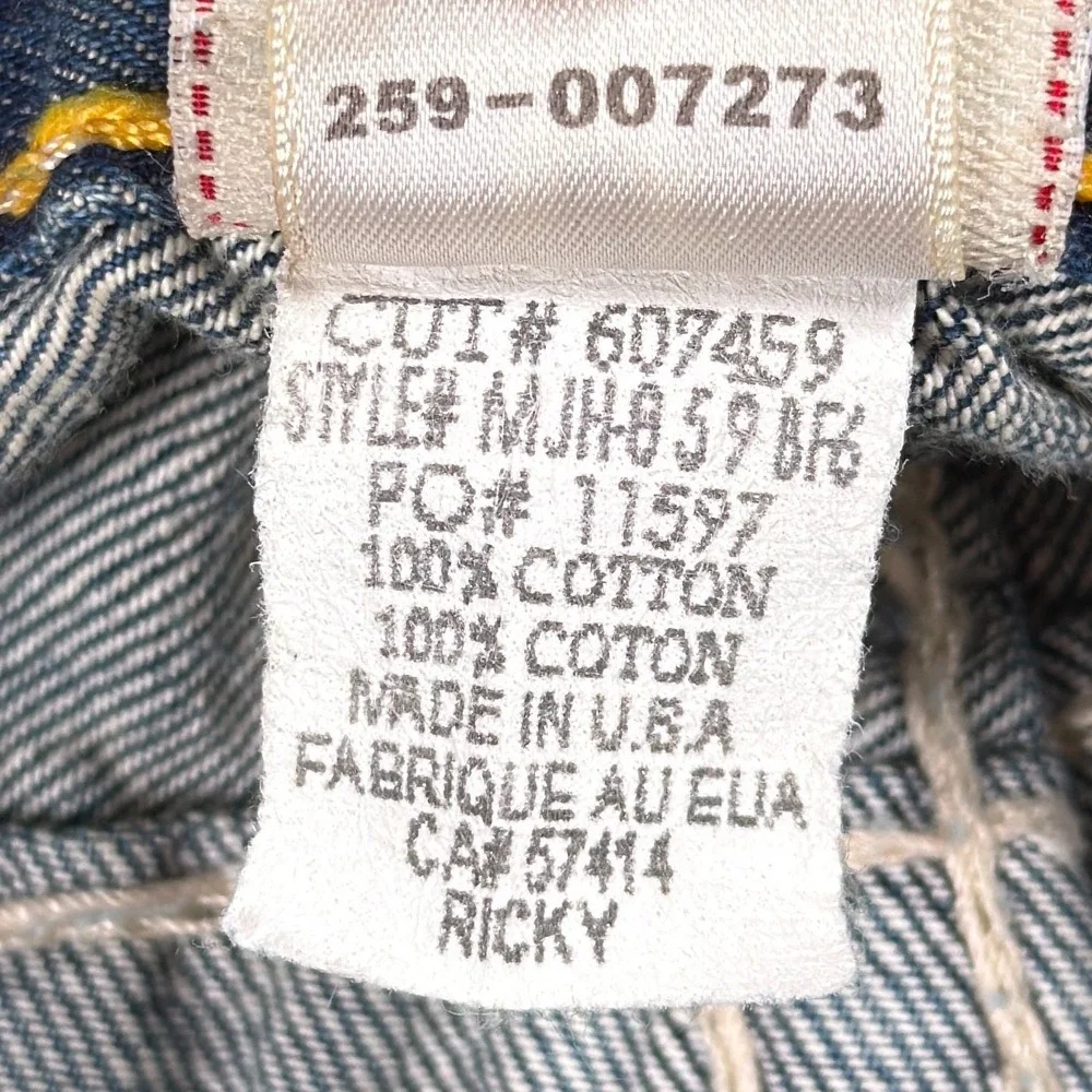 True Religion Jeans Mens 38x34 Ricky Super T Straight Leg Blue Distressed Denim